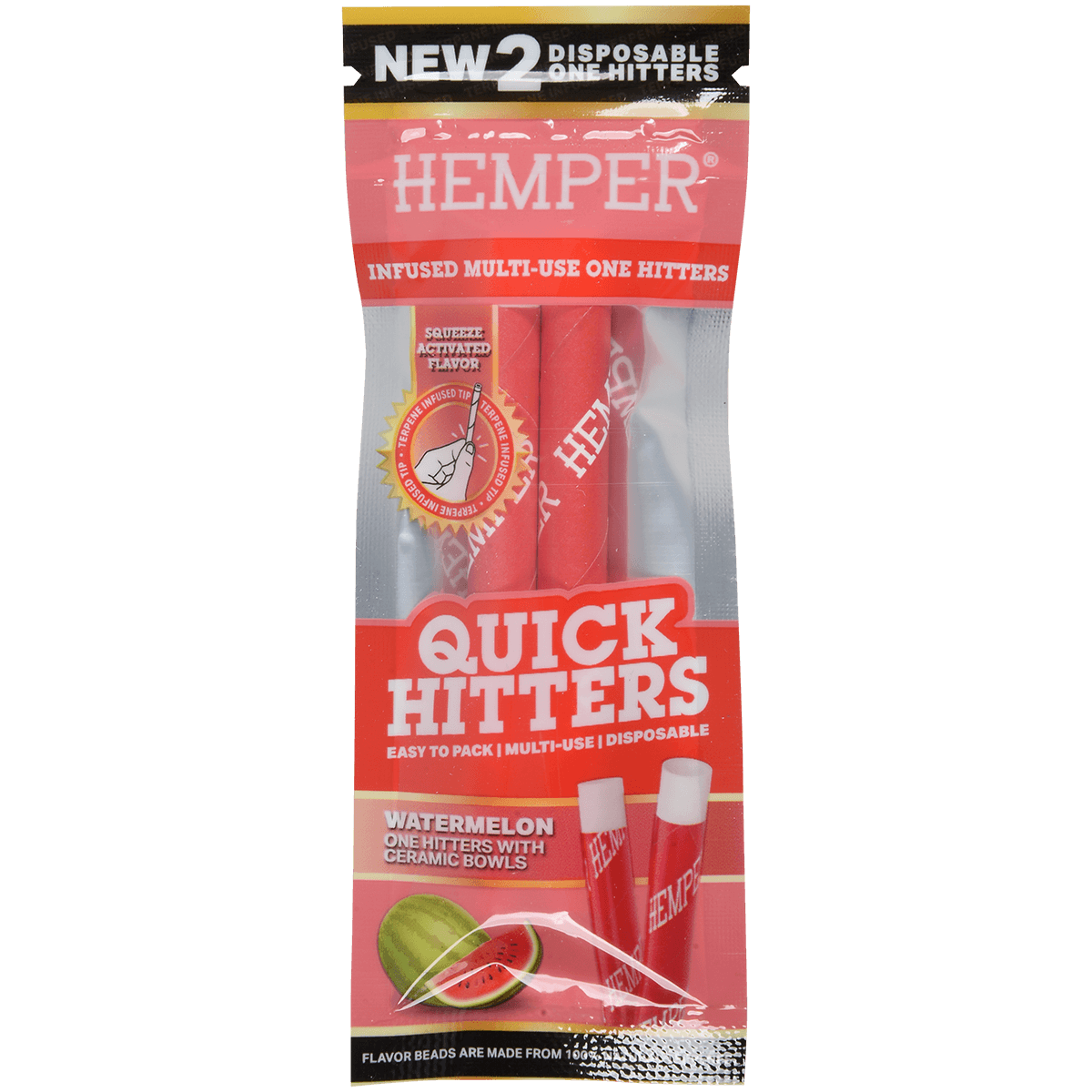 Hemper Quick Hitter Disposable One Hitter Watermelon 20 2 Ct. Display