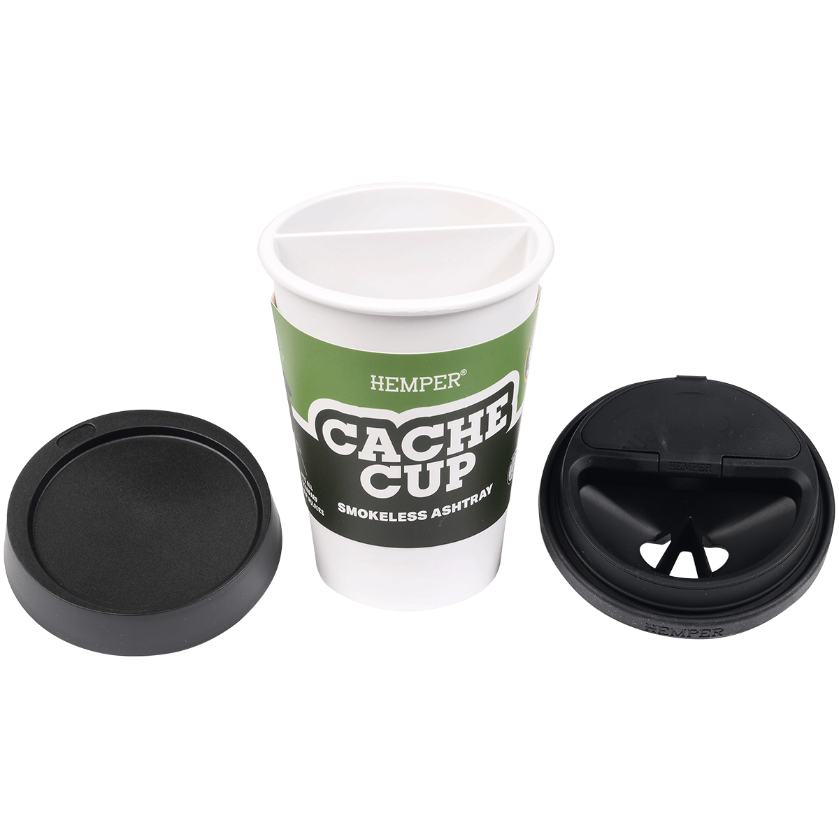 Ashtray Hemper Cache Cup White 6 Ct. Display