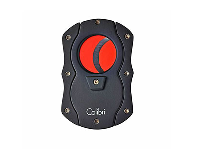 Cigar Cutter Colibri Cut Black W Red Ss Blades Silicone Coated 62 Ring Gauge