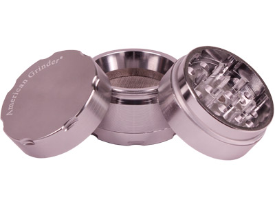 Tobacco Grinder 1.5" Gunmetal Four Piece
