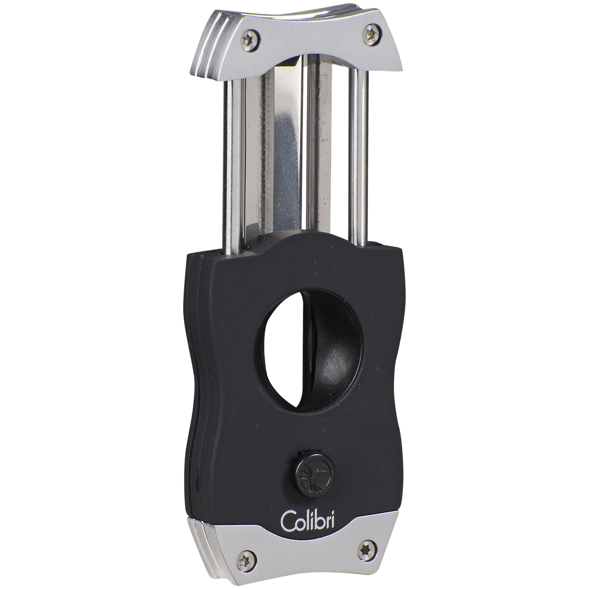 Colibri Combo Gift Pack Matte Black Chrome Slide Lighter And Brushed Chrome V-Cut Cutter