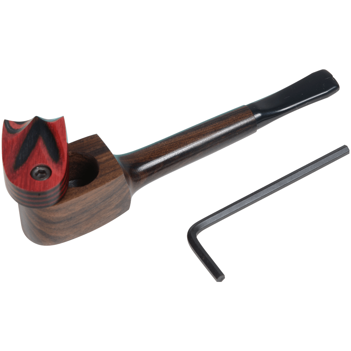 Pipes The Mill Asst. Exotic Wood Pipe With Diamond Wood Cap 4"