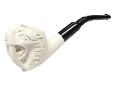 Pipes Mini Meerschaum Sabertooth Tiger Design In Bubble Bag