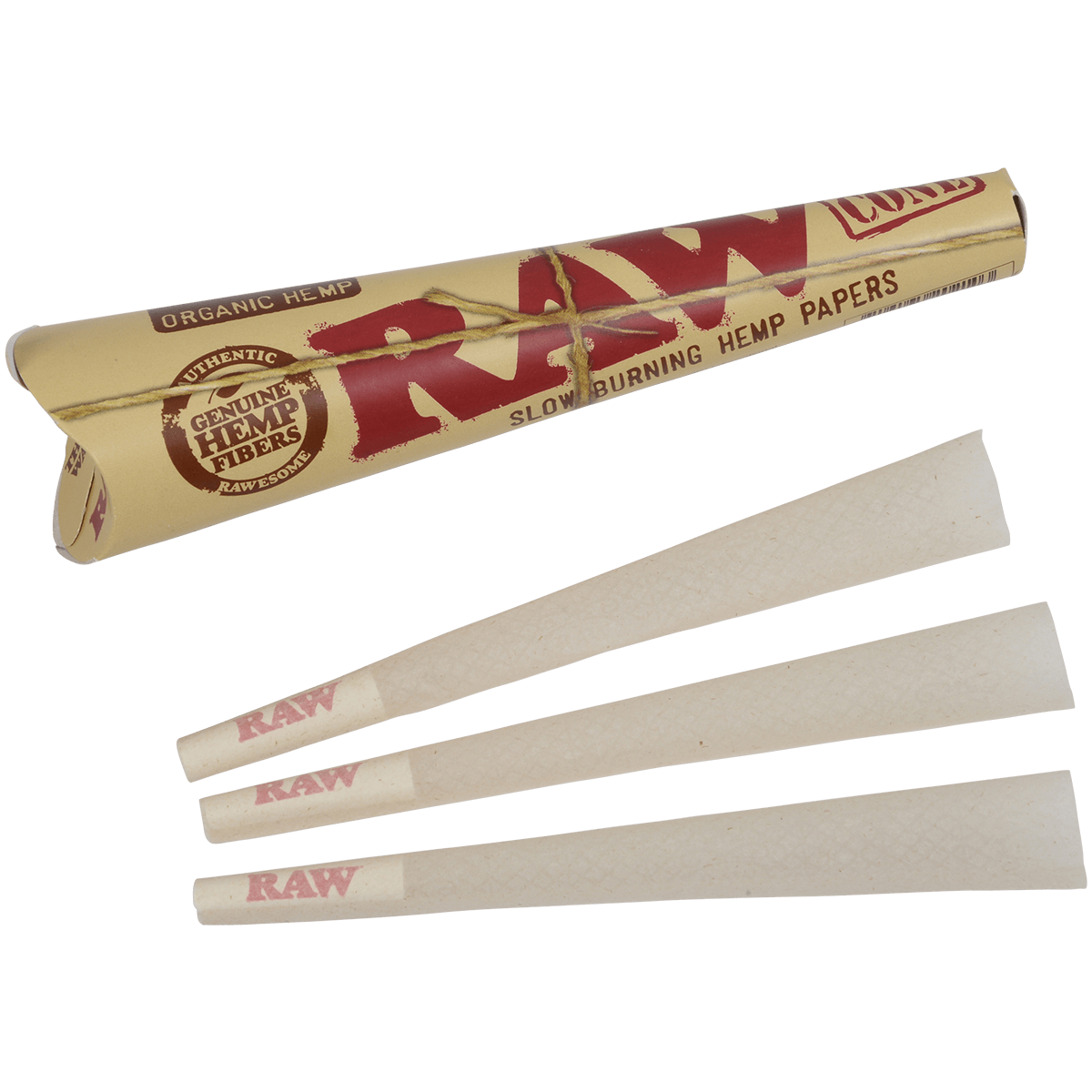 Papers Raw Organic Hemp Pre-Rolled Cones King Size 32/3 Ct. Display