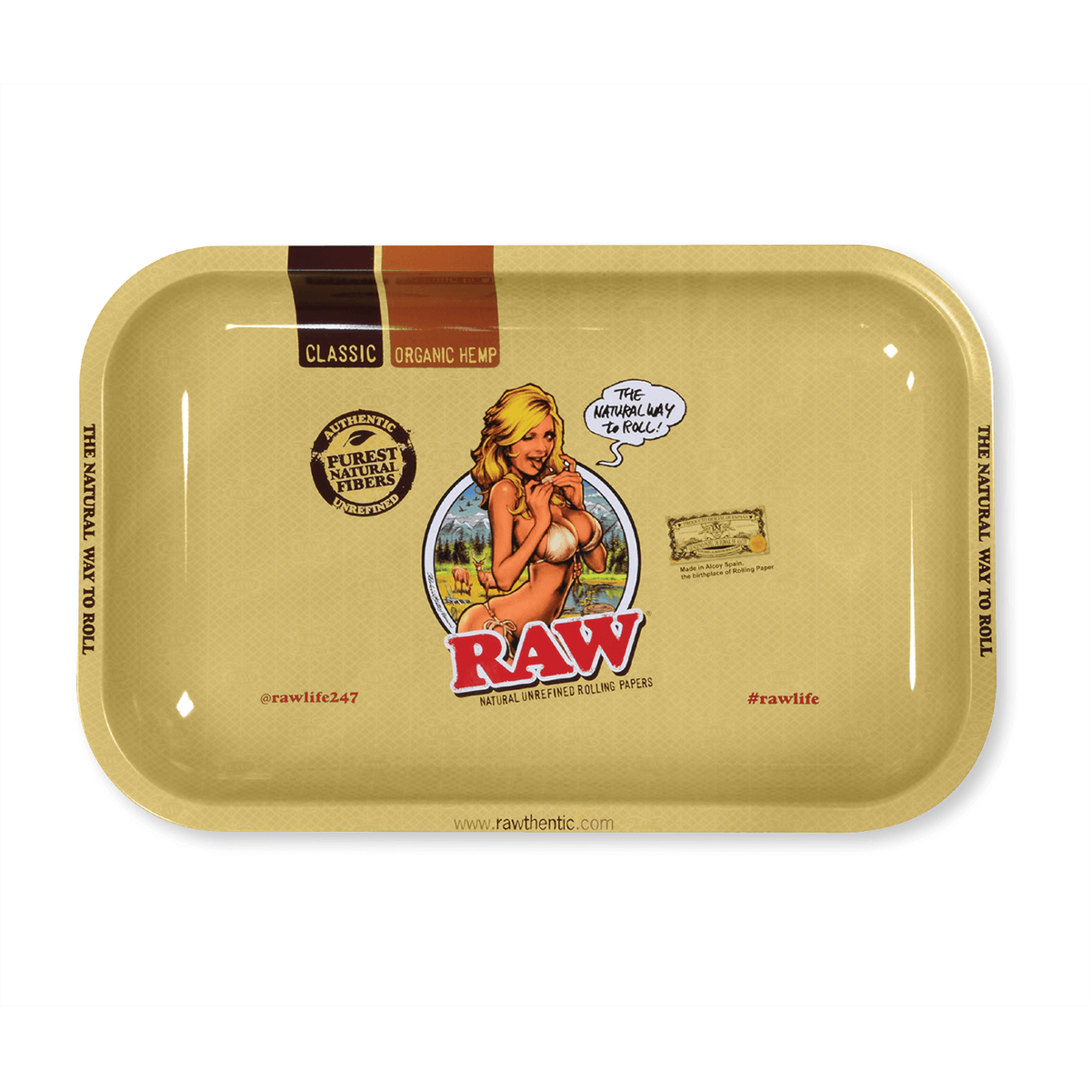 Rolling Metal Tray Raw Girl Small