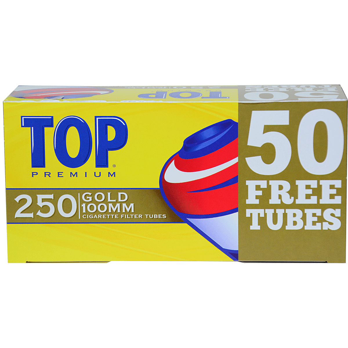 Cigarette Filter Tubes Top 100Mm Gold Bonus 250 Ct. Box