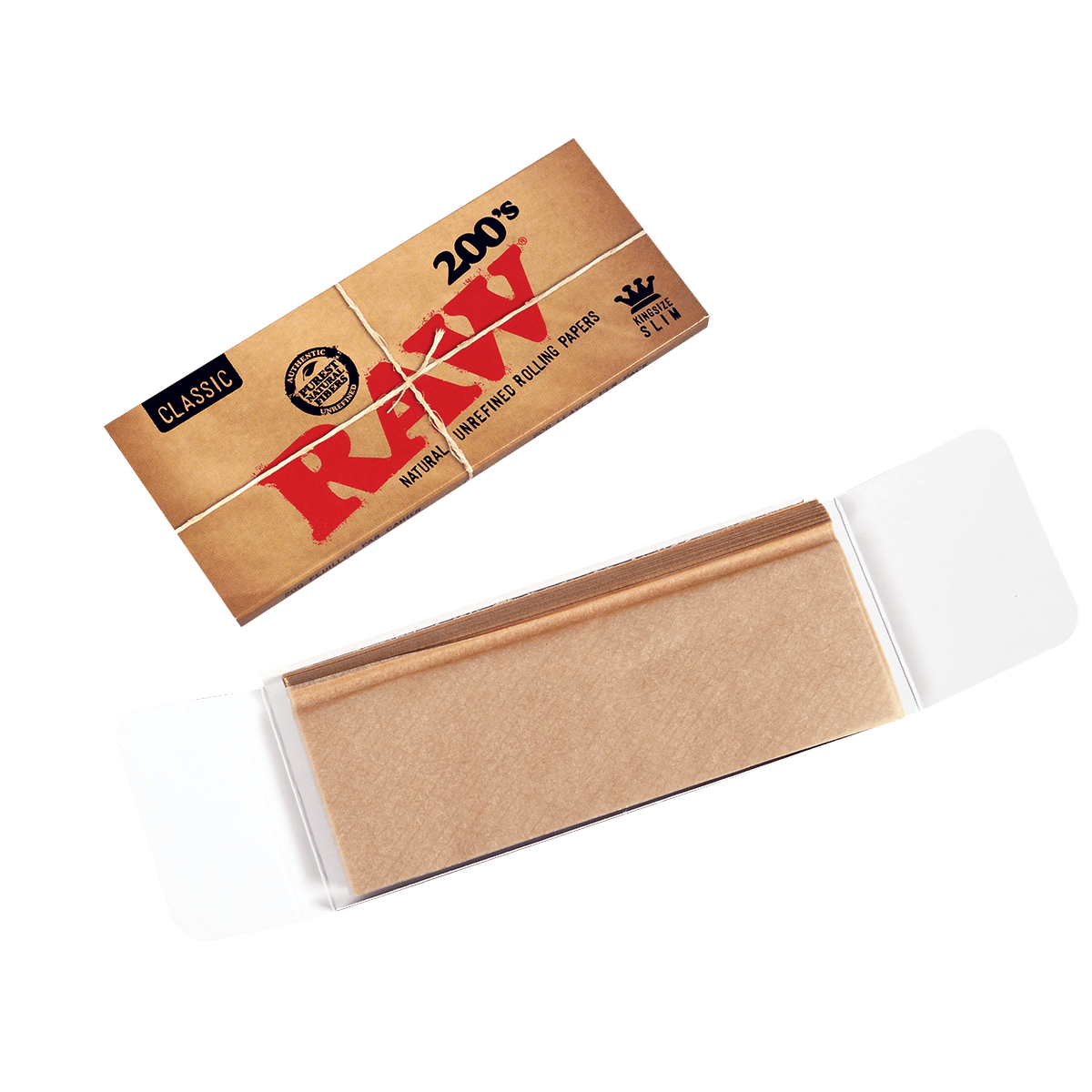 Papers Raw Classic King Size Slim 200 40 Ct.Box