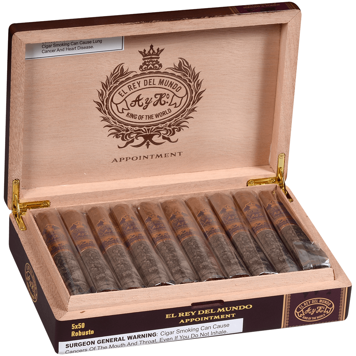 El Rey Del Mundo Appointment Robusto 20 Ct. Box 5.00X50