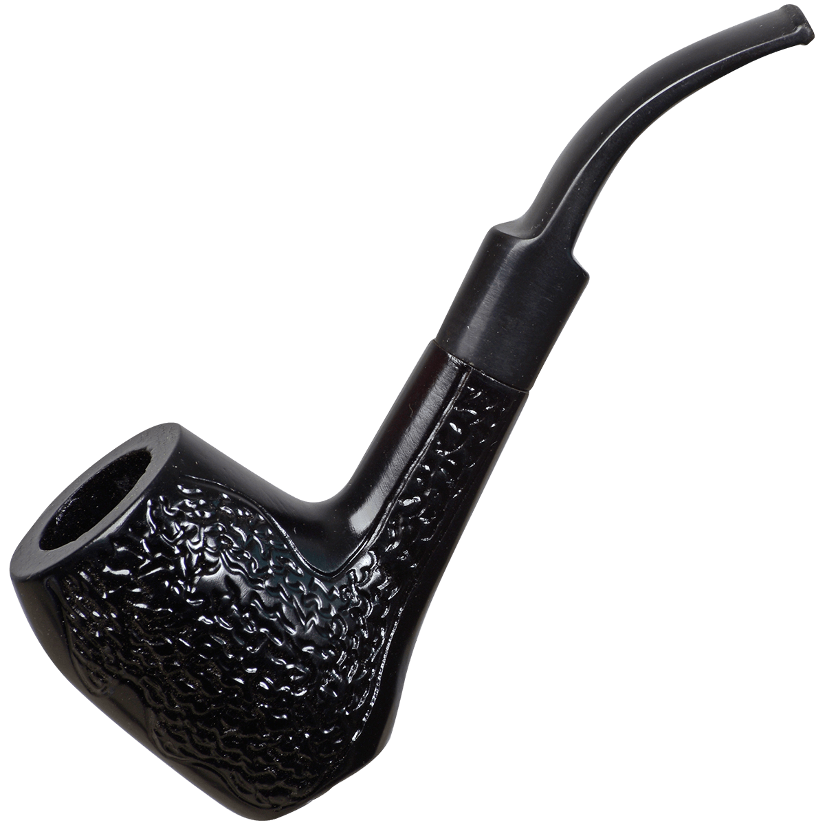 Pipes Wood Green Planet Engraved Black Curved