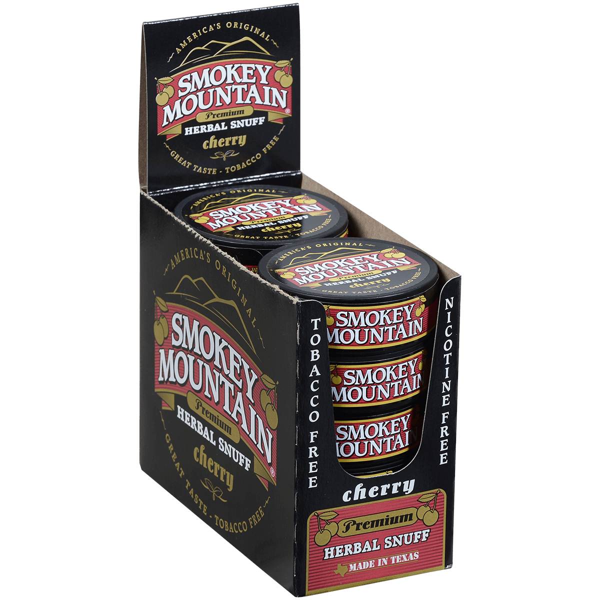 Moist Snuff Non Tobacco Smokey Mountain Cherry 10'S 1.20 Oz
