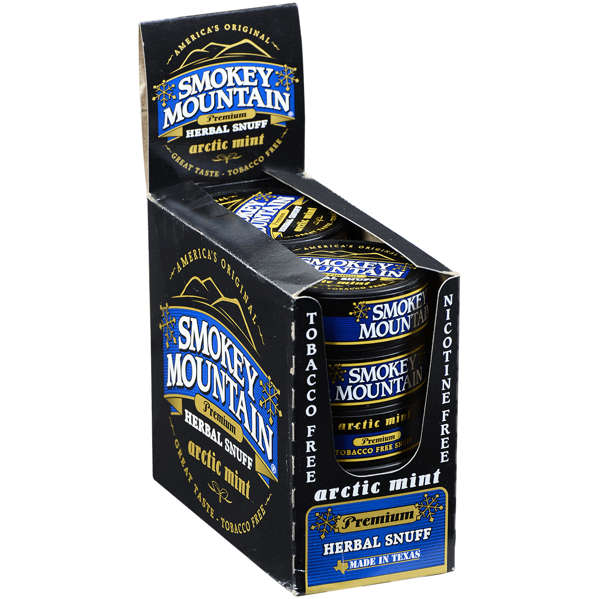 Moist Snuff Non Tobacco Smokey Mountain Arctic Mint 10'S 1.20 Oz