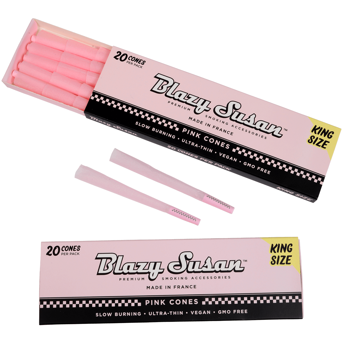 Papers Blazy Susan Pink Cones King Size 12/20 Ct. Display