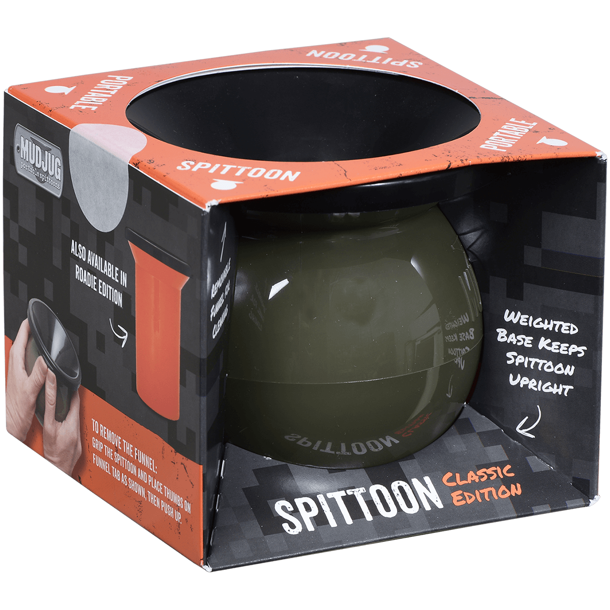 Mudjug Portable Spill Resistant Spittoon Olive Drab