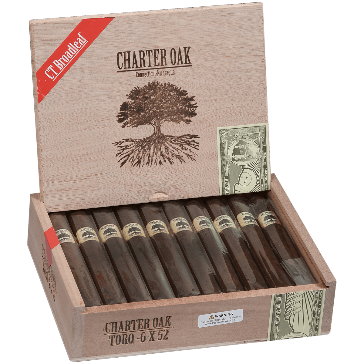 Foundation Charter Oak Connecticut Bl Maduro Toro 20 Ct Box 6.00X52