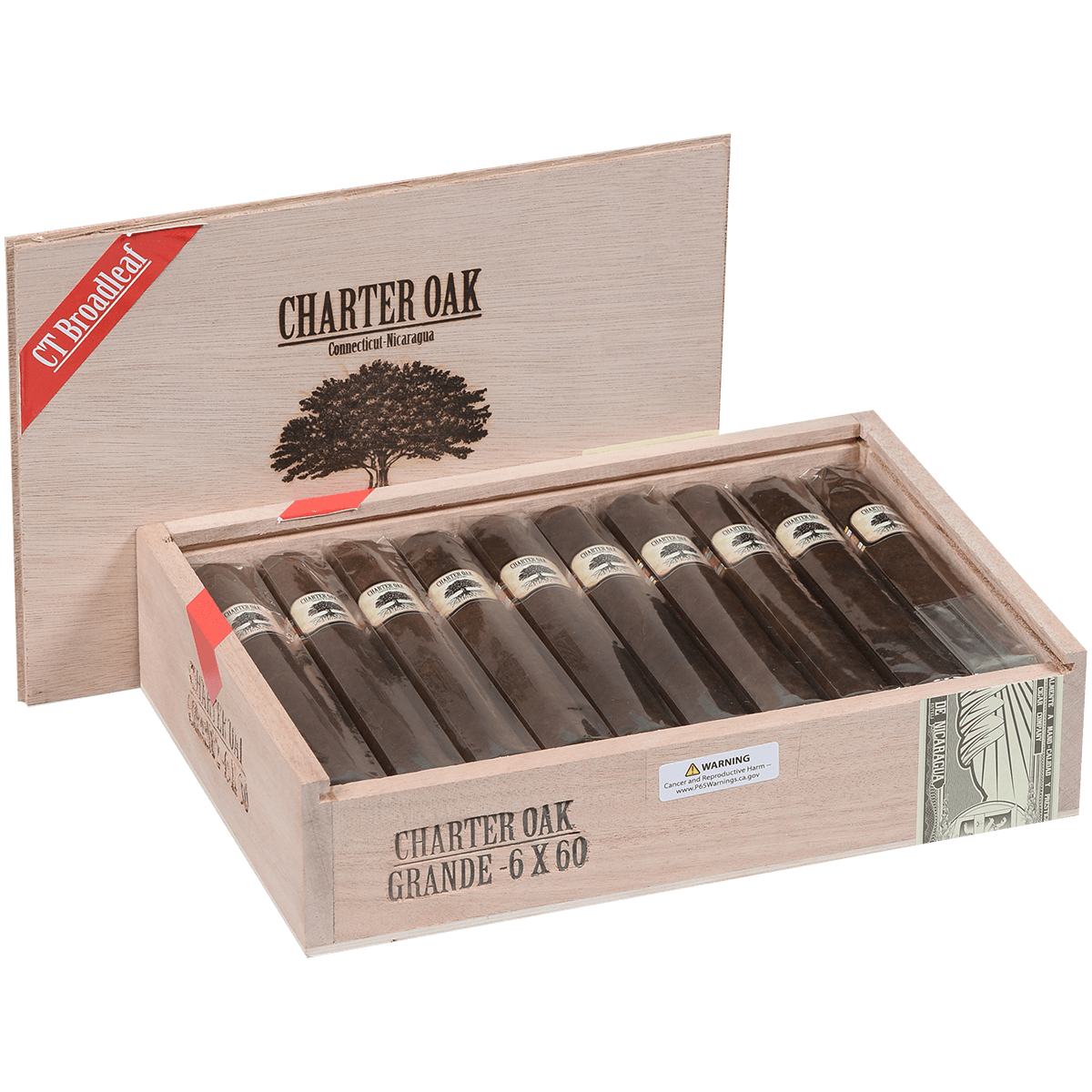 Foundation Charter Oak Connecticut Bl Maduro Grande 20 Ct Box 6.00X60