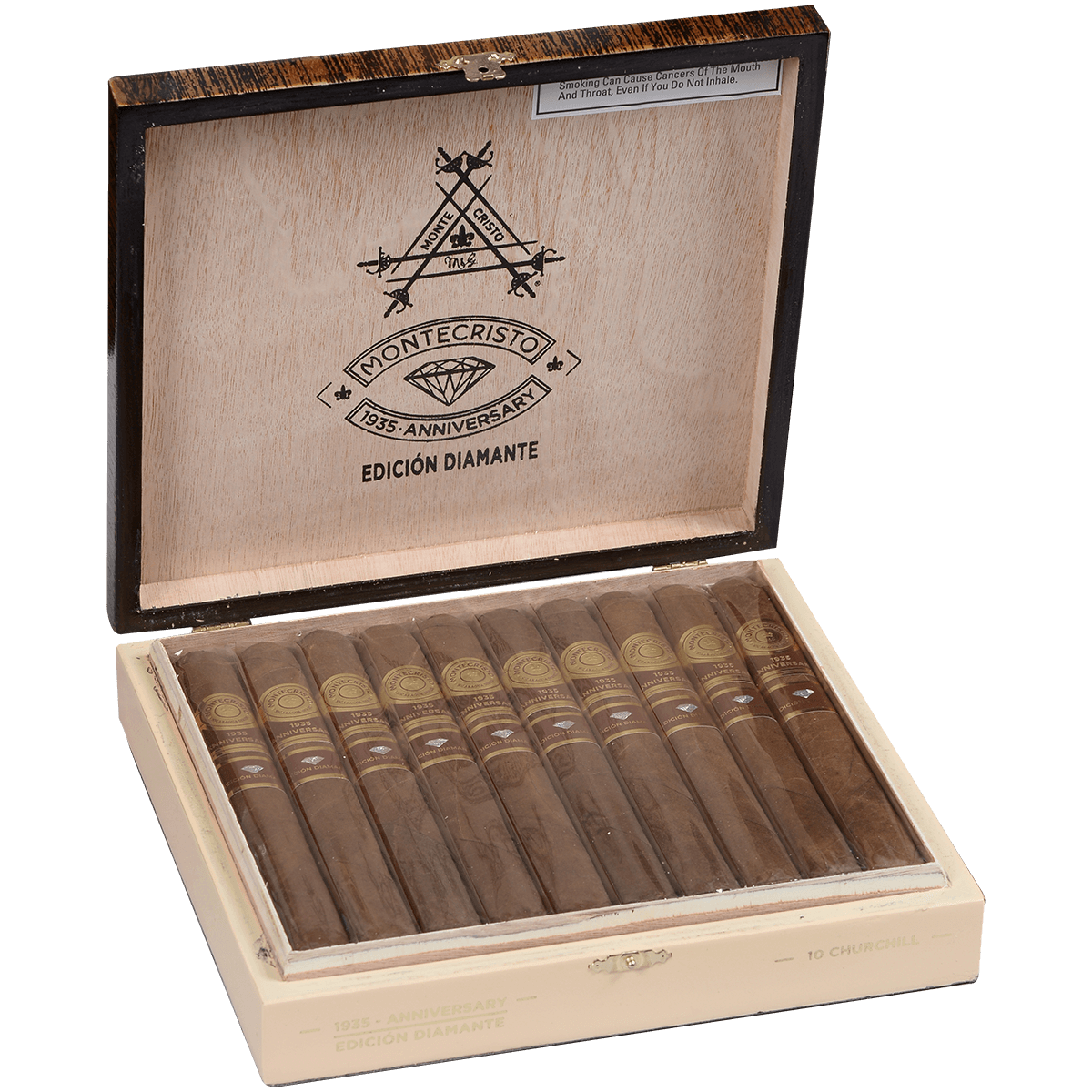 Montecristo 1935 Anniversary Edicion Diamante Churchill 10 Ct. 7.00X54