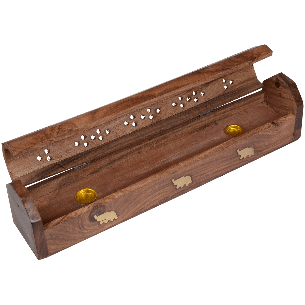 Incense Wood Box Burner Aromar Elephant 2 Ct Pack