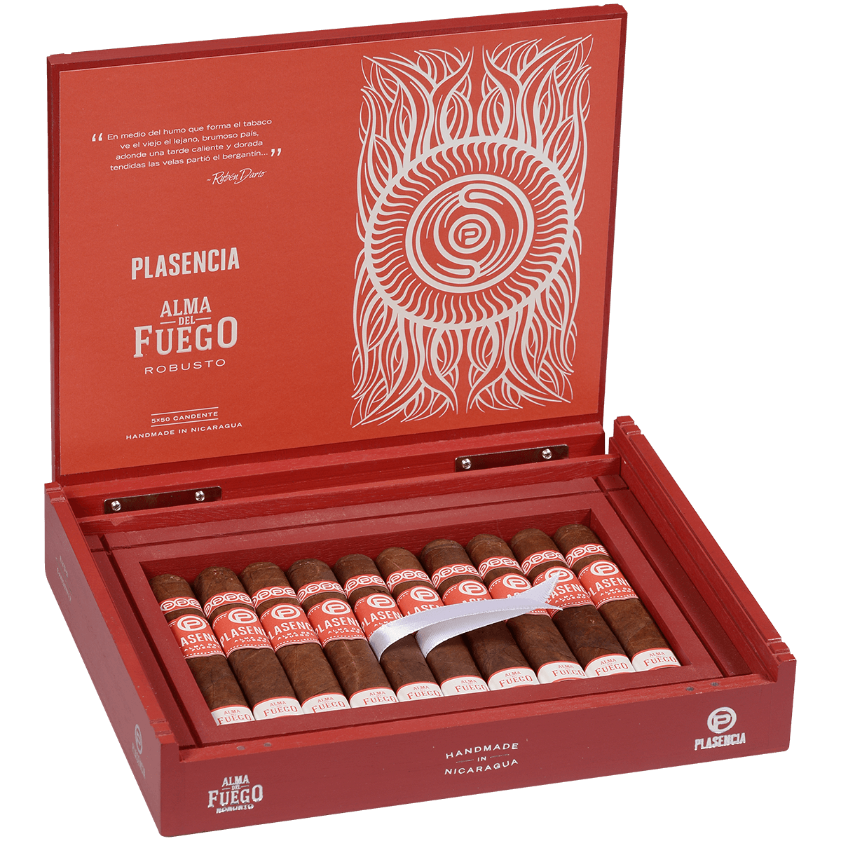 Plasencia Alma Del Fuego Candente Robusto 10 Ct.Box 5.00X50