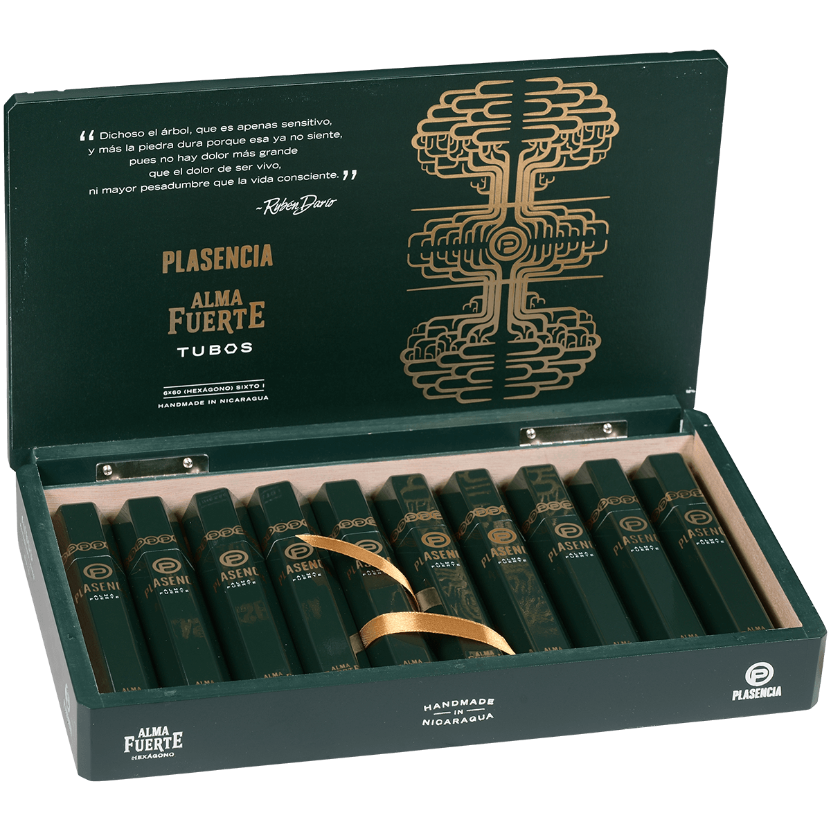 Plasencia Alma Fuerte Sixto I Hexagon Tubo 10 Ct. Box 6.00X60
