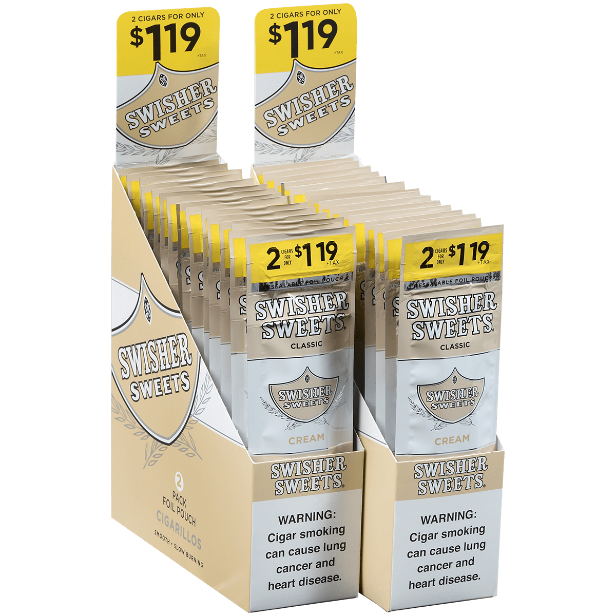 Swisher Sweets Cigarillos Cream 2-For$1.19 30/2 Ct Pouches 4.00X30