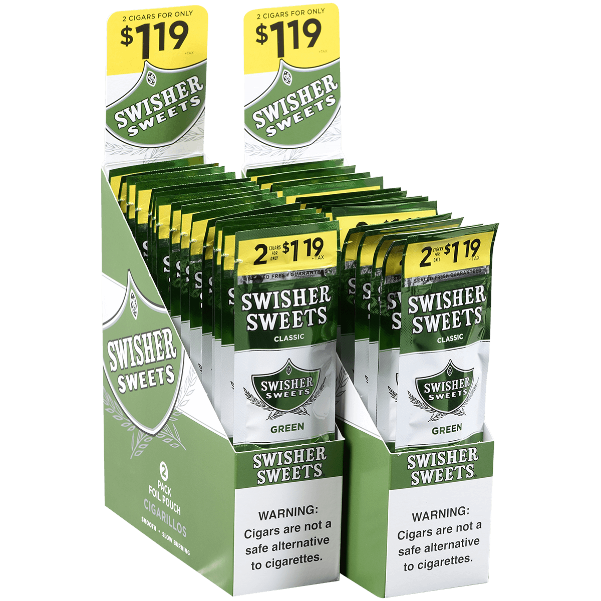 Swisher Sweets Cigarillos Green 2-For$1.19 30/2 Ct