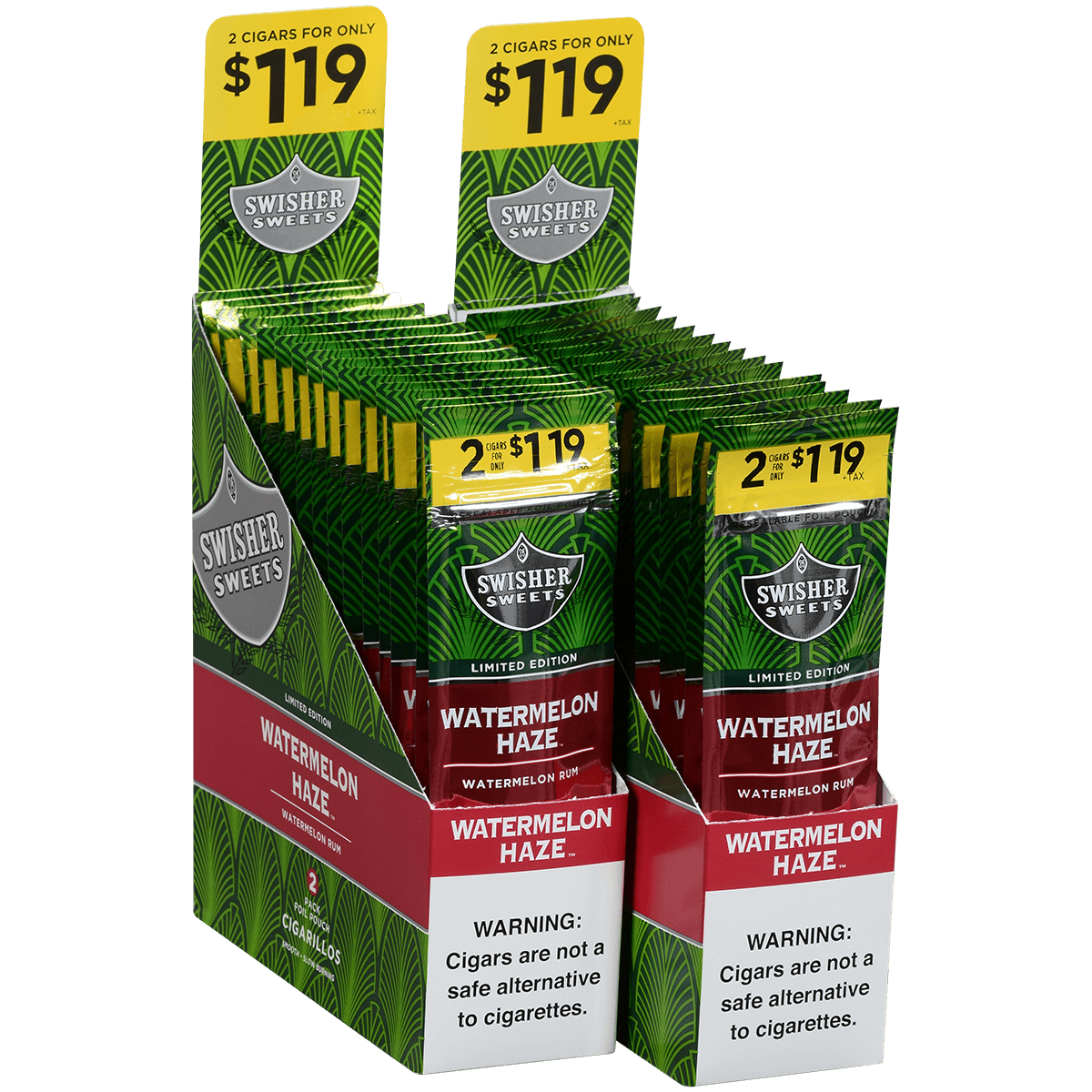 Swisher Sweets Cigarillos Watermelon 2-For$1.19 30/2 Ct Pouches 4.00X30