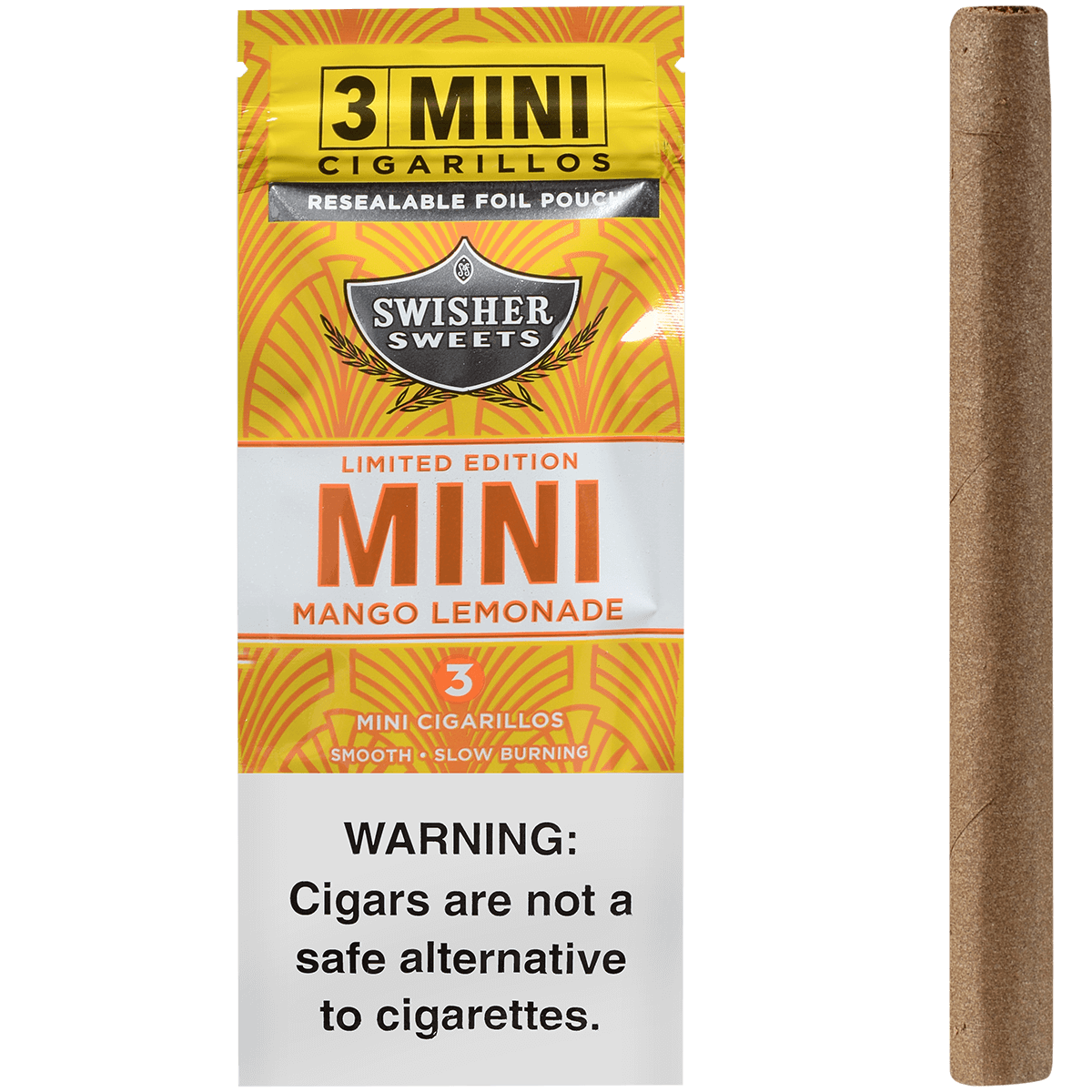 Swisher Sweets Mini Cigarillos Mango Lemonade 45 Ct. 15/3 Packs 3.66X28