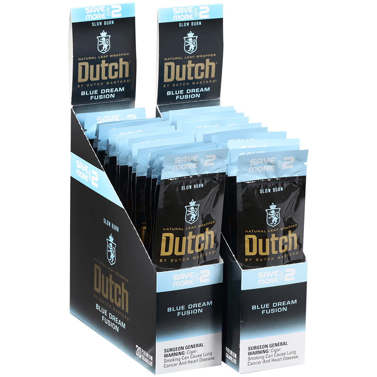 Dutch By Dutch Masters Cigarillos Fusion Blue Dream Sv/2 60 Ct. 30/2 Packs 5.63X42