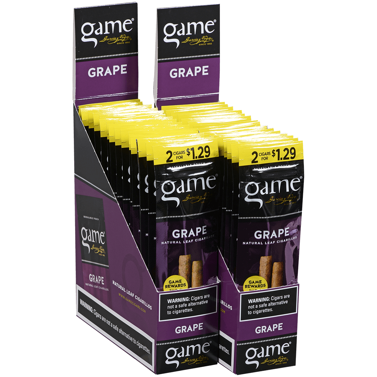 Game Cigarillos Foilfresh 2/$1.29 Grape 30/2 Ct.