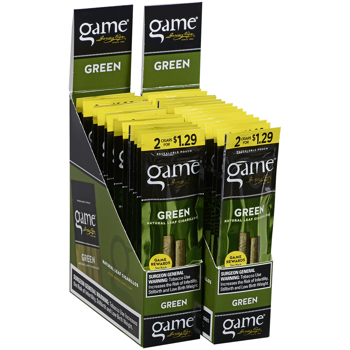Game Cigarillos Foilfresh 2/$1.29 Green 30/2 Ct.