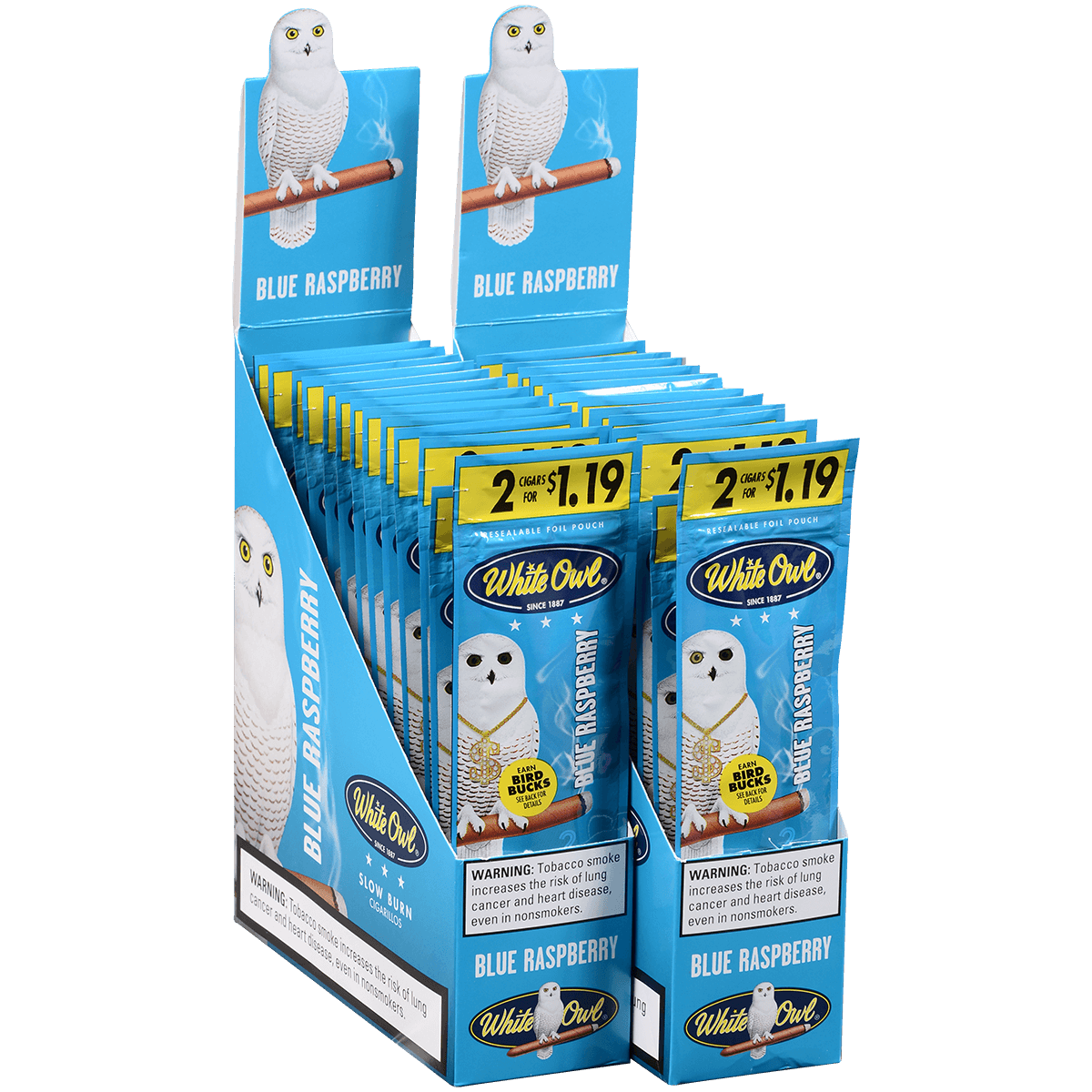 White Owl Cigarillos Foilfresh 2/$1.19 Blue Raspberry 30/2 Ct.