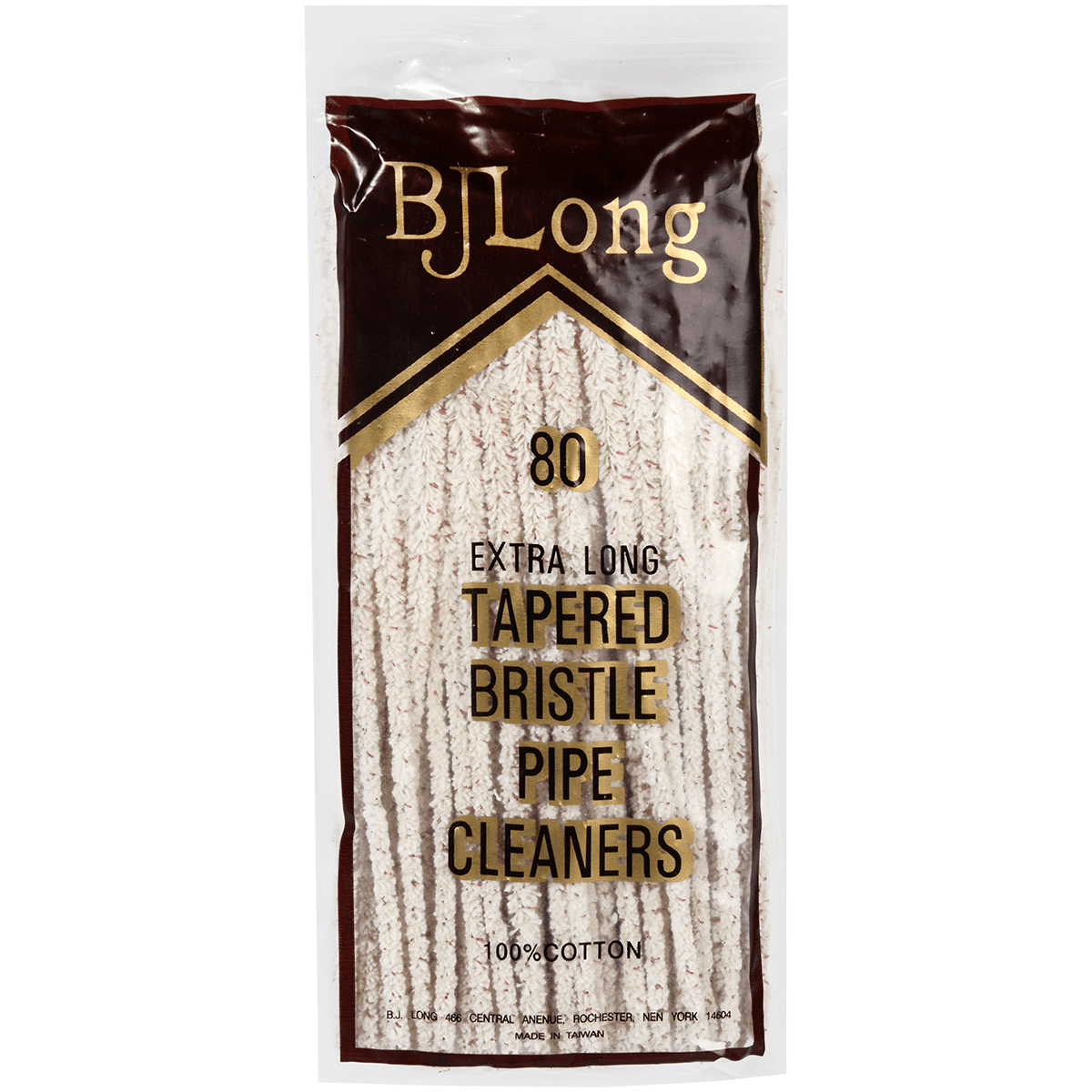 Pipe Cleaners Bj Long 6.5" Tapered Bristle 80 Ct Bag.