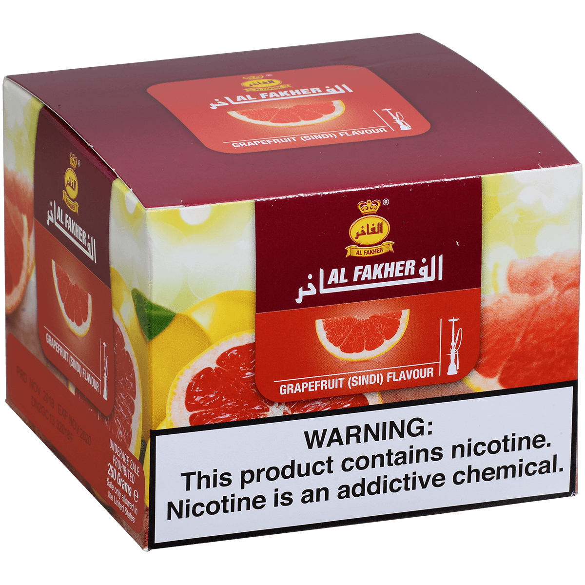 Al Fakher Hookah Tobacco Grapefruit 250 Gram Tub