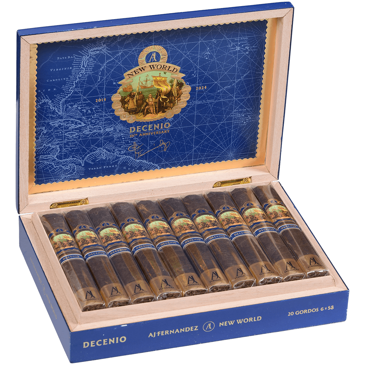 Decenio 10Th Anniversary Gordo By Aj Fernandez 20 Ct. 6.00X58