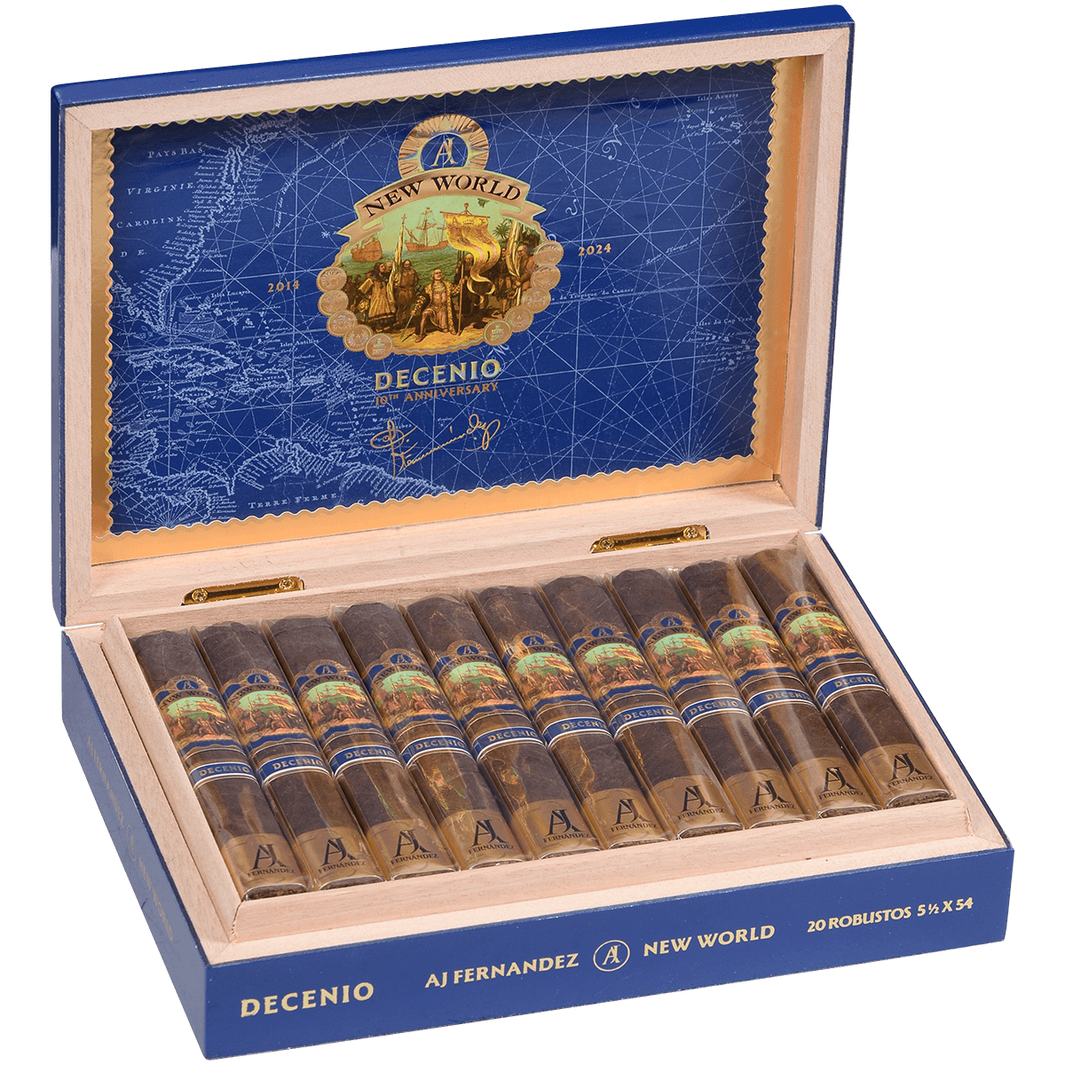 Decenio 10Th Anniversary Robusto By Aj Fernandez 20 Ct. Box 5.50X54