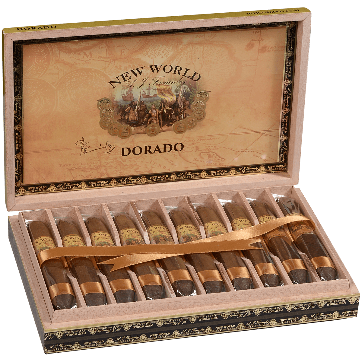 New World By Aj Fernandez Dorado Figurado 10 Ct. Box 6X56