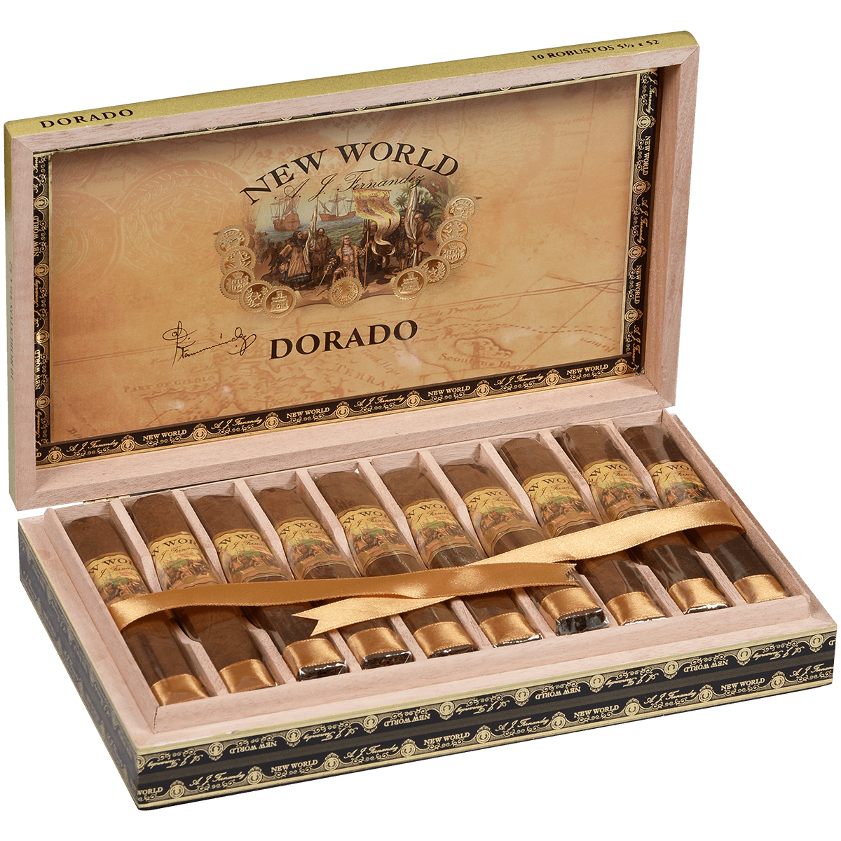 New World By Aj Fernandez Dorado Robusto 10 Ct. Box 5.50X52