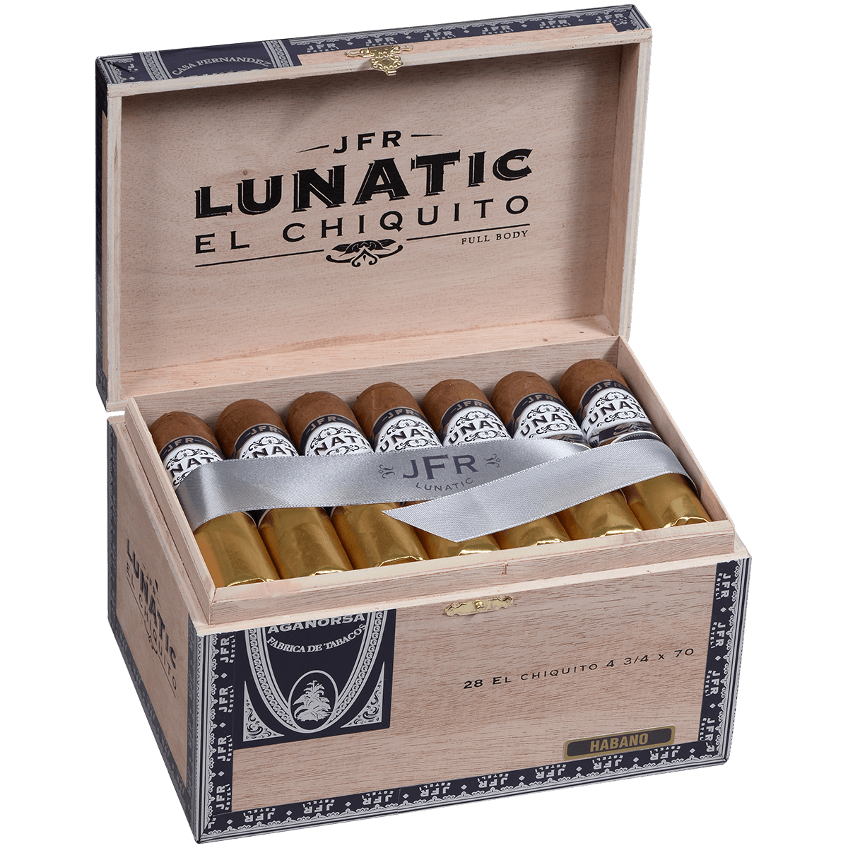 Aganorsa Leaf Jfr Lunatic Habano Lunatic El Chiquito 4.75X70 28 Ct Box