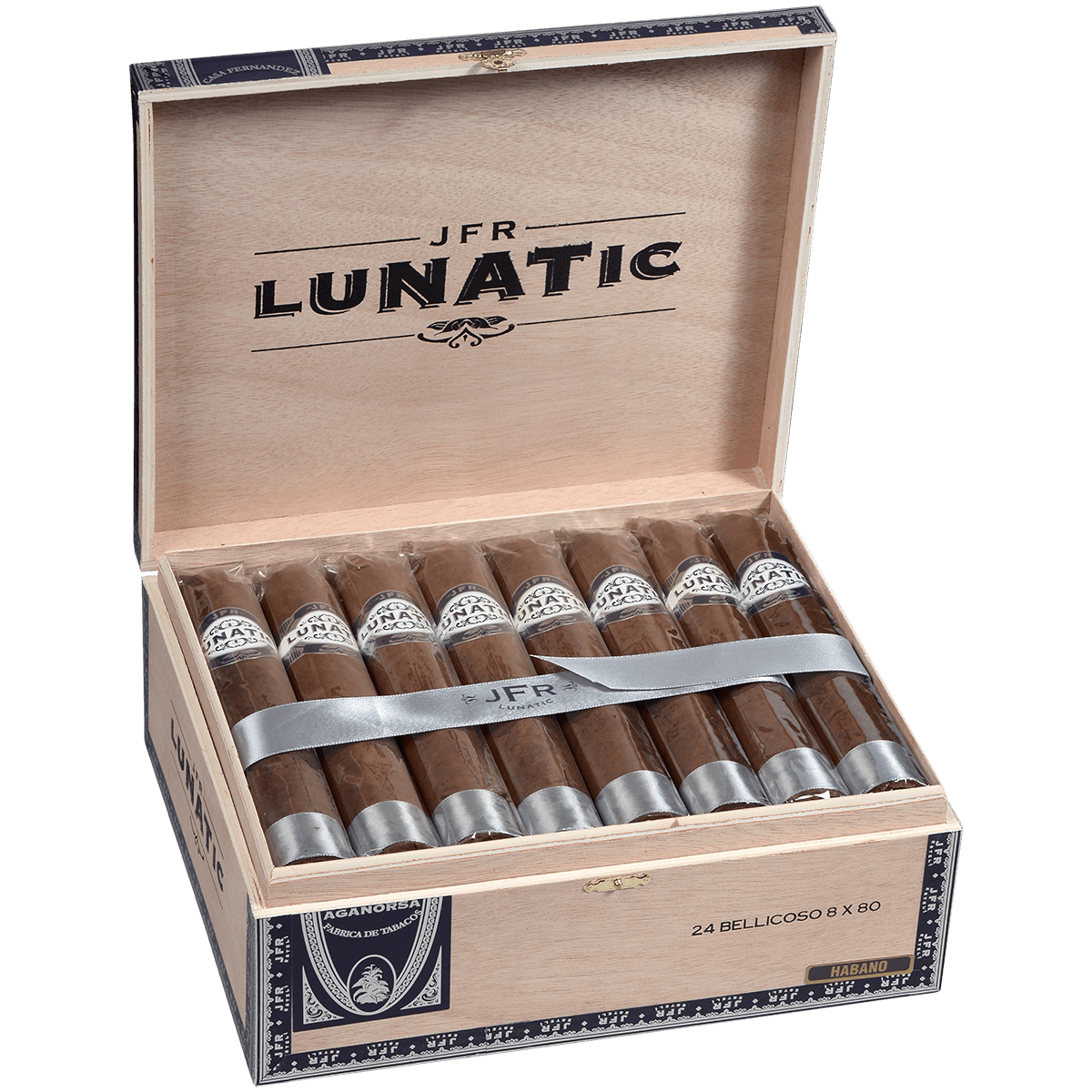 Aganorsa Leaf Jfr Lunatic Habano Lunatic 880 8.00X80 24 Ct Box