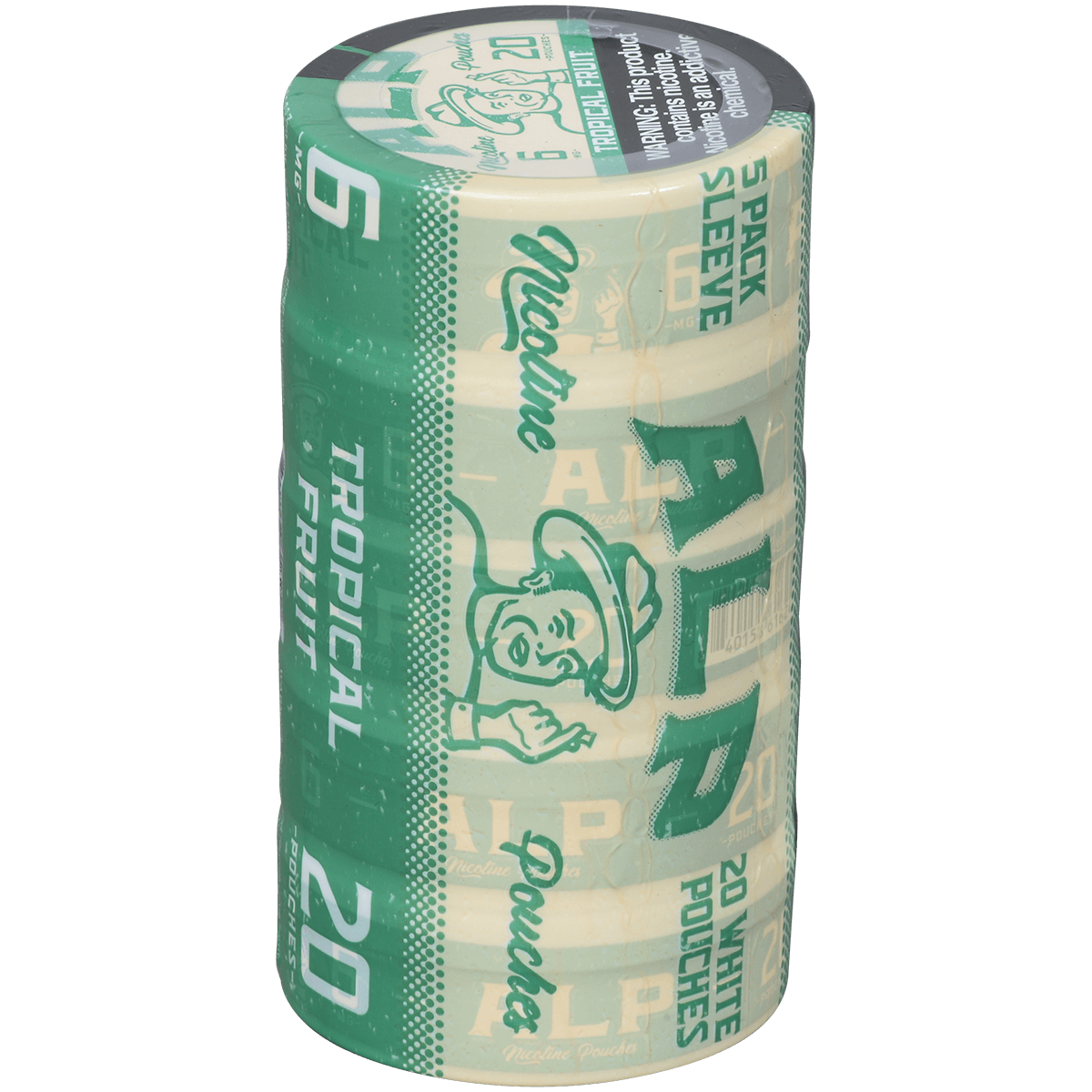 Alp Nicotine Pouches Tropical Fruit 6 Mg 1/5 Tins