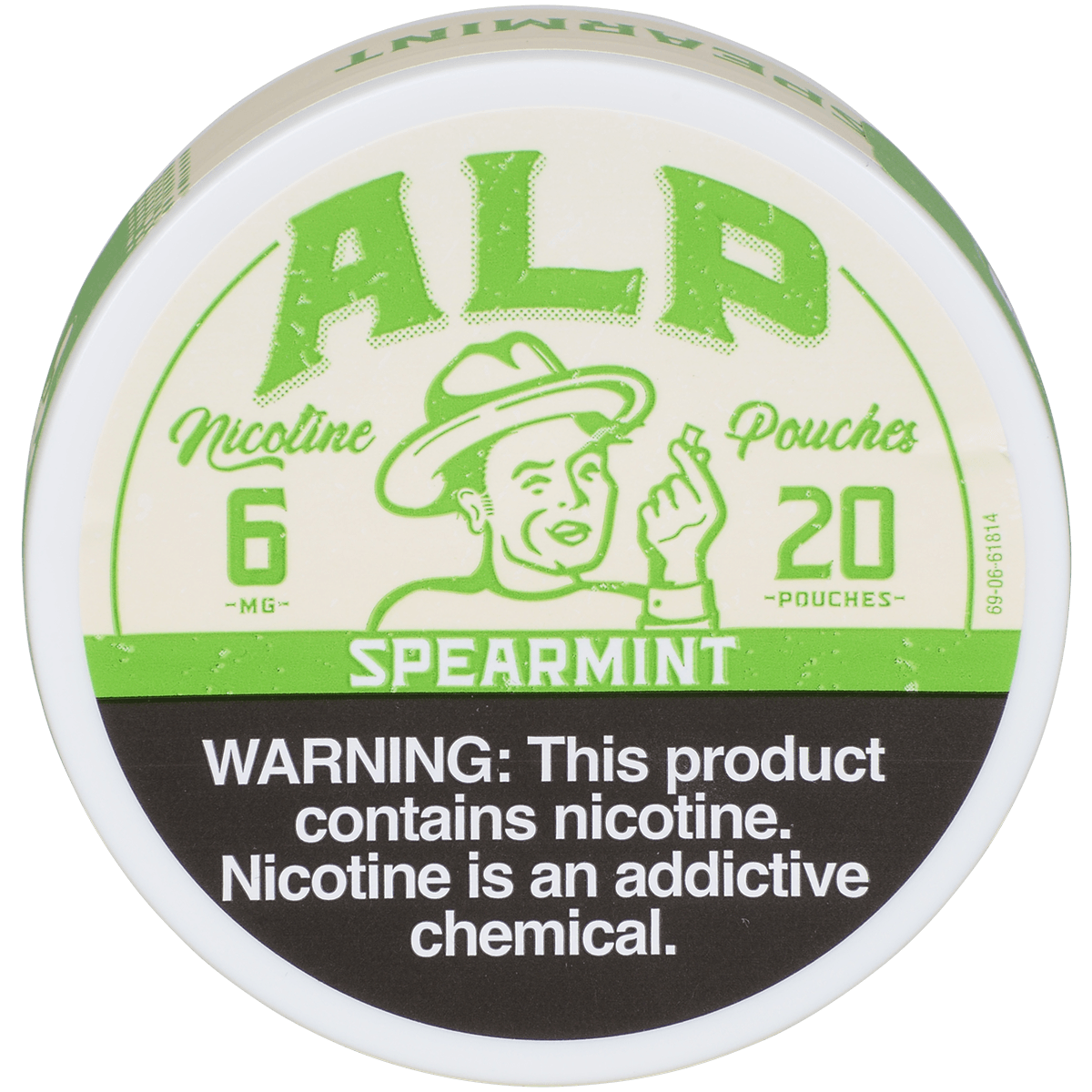 Alp Nicotine Pouches Spearmint 6 Mg 1/5 Tins