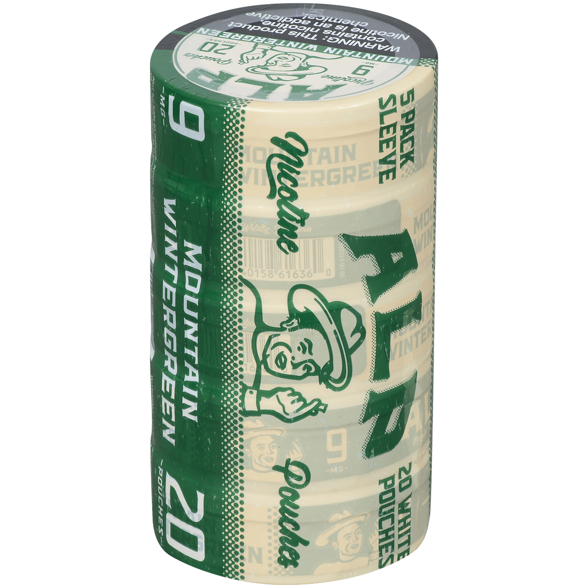 Alp Nicotine Pouches Mountian Wintergreen 9 Mg 1/5 Tins