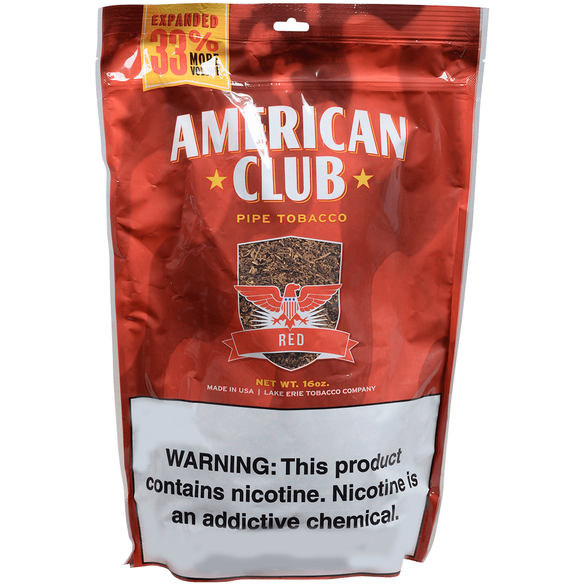 American Club Bag Tobacco Red 16 Oz