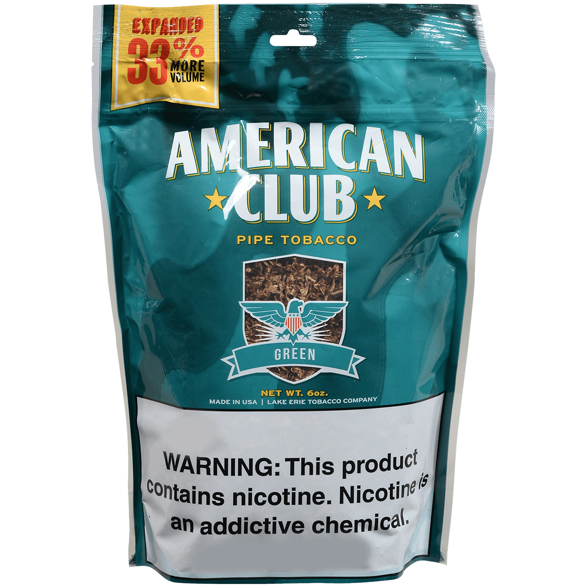 American Club Bag Tobacco Green 6 Oz
