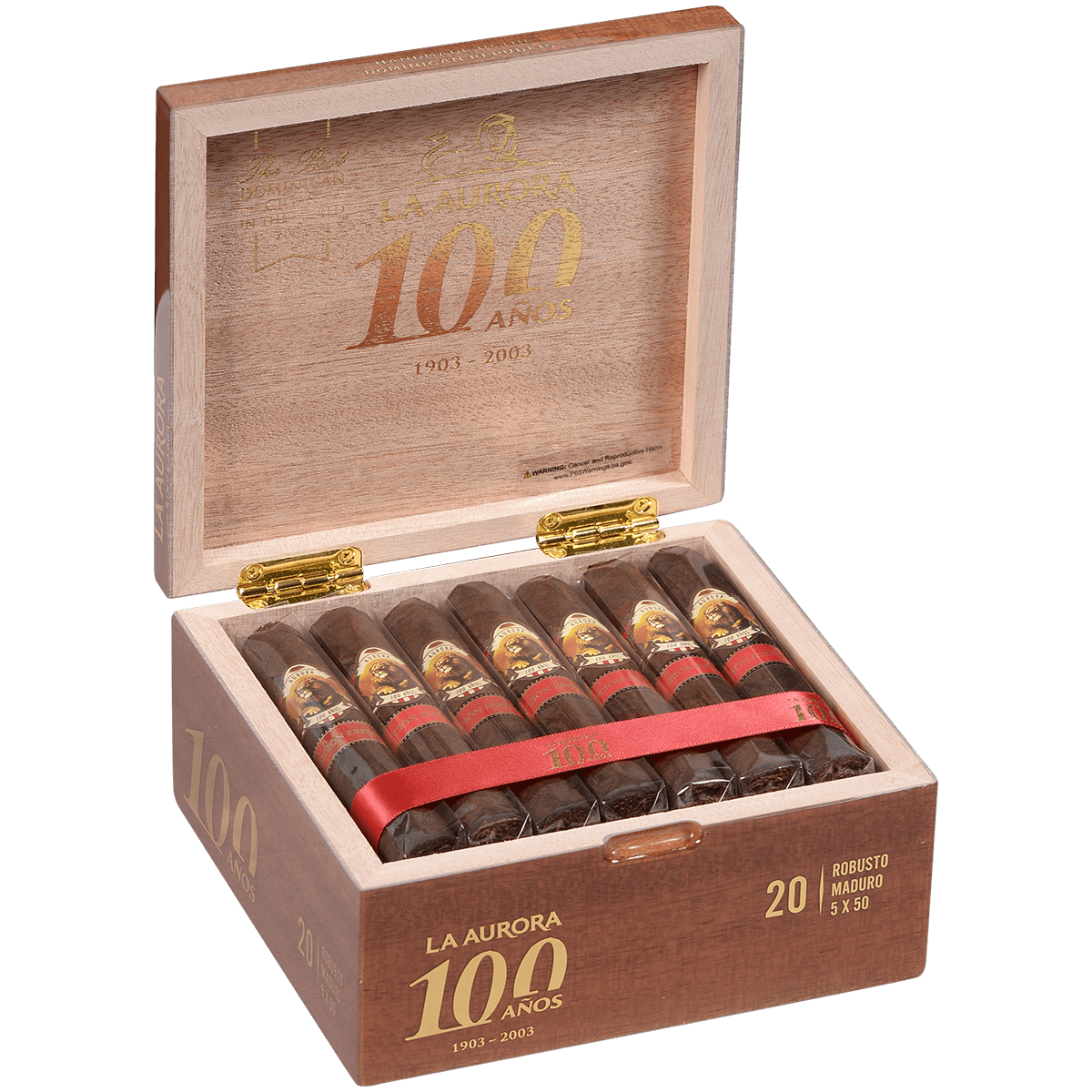La Aurora 100 Anos Robusto Especial Connecticut Broad Leaf 5X50 20 Ct Box