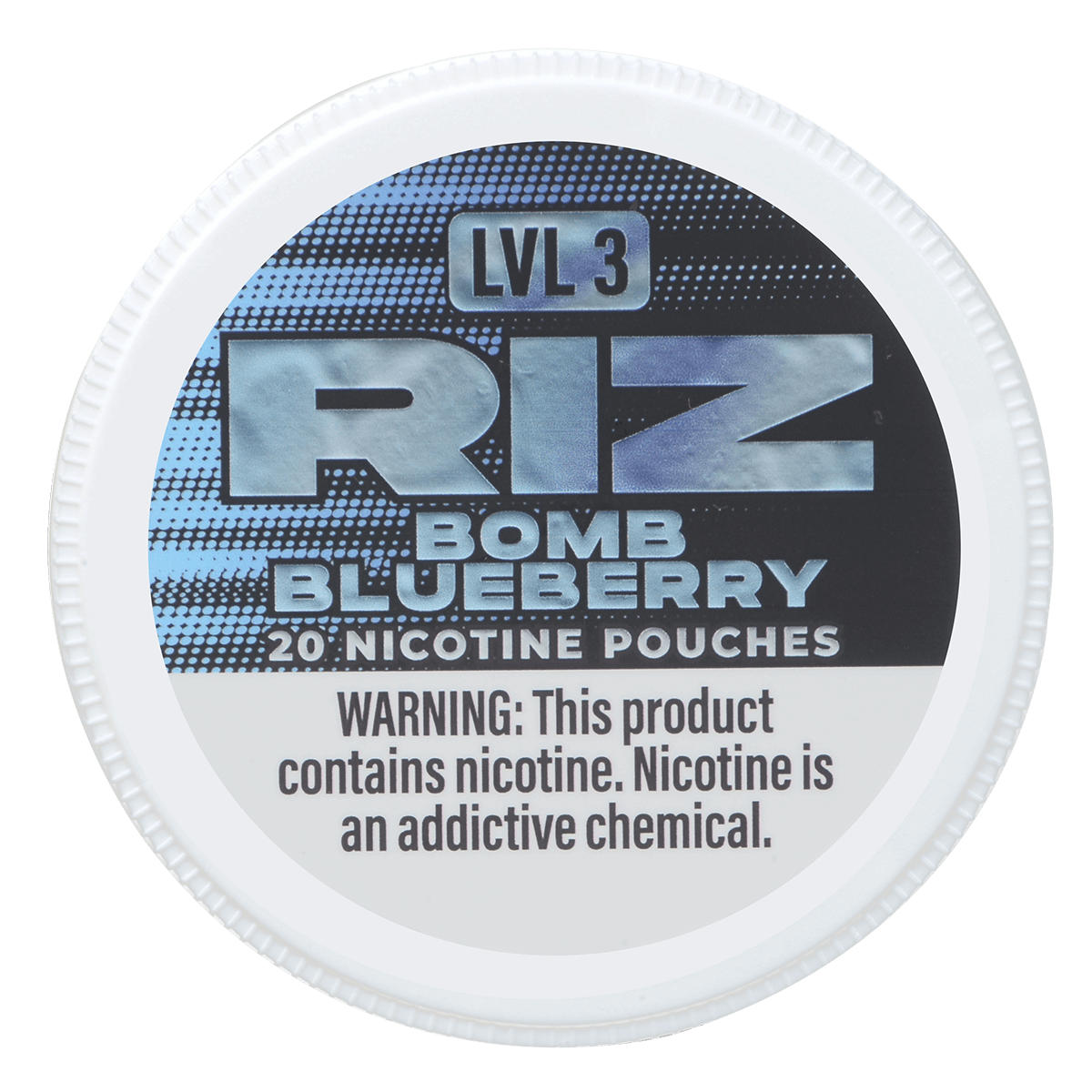 Riz Nicotine Pouches Bomb Blueberry 6Mg Lvl3 5Pk 20 Pouches/Can