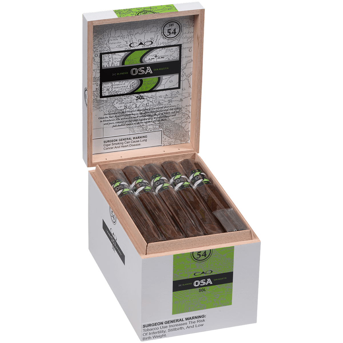 Cao Osa Sol Lot 54 20 Ct. Box 6.00X54