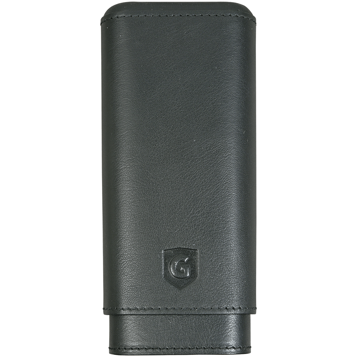 PK GUARDSMAN LEATHER CEDAR LINED CHURCHILL CIGAR CASE BLACK