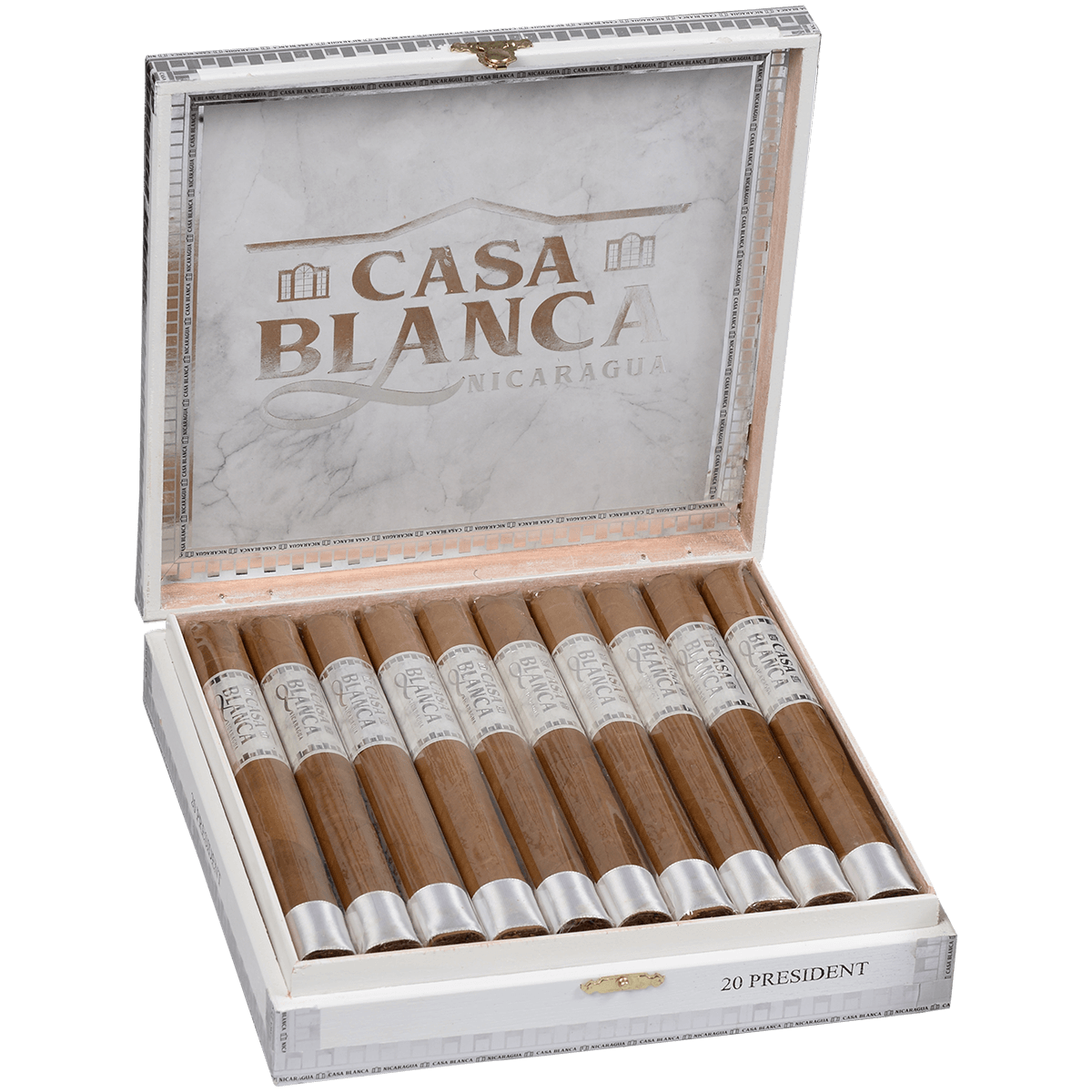 Casa Blanca Nicaragua Natural President 20 Ct. Box 7.50X50