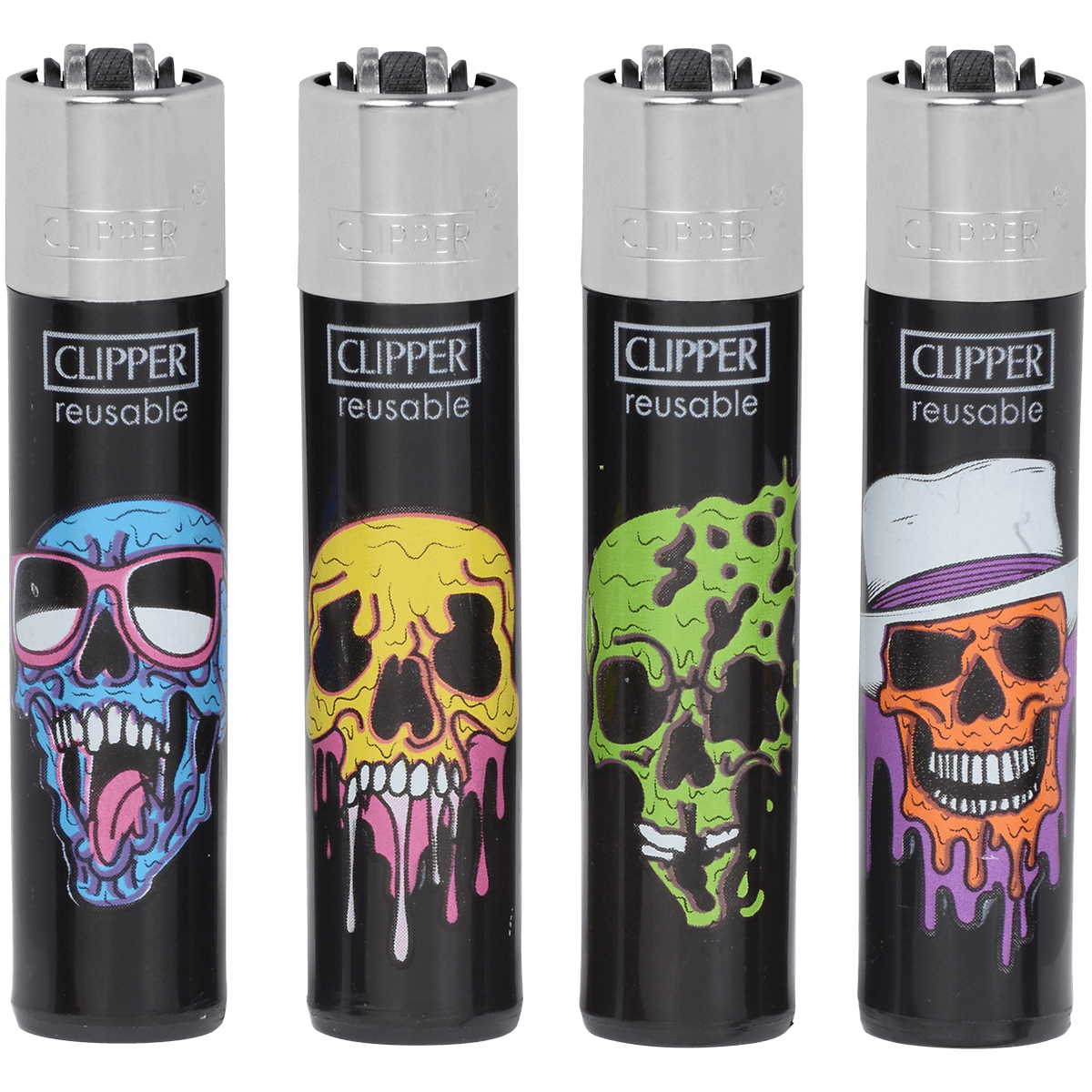 Clipper Cp11 Printed Mix Skulls 2-Tier Carousel 96 Ct Window Display